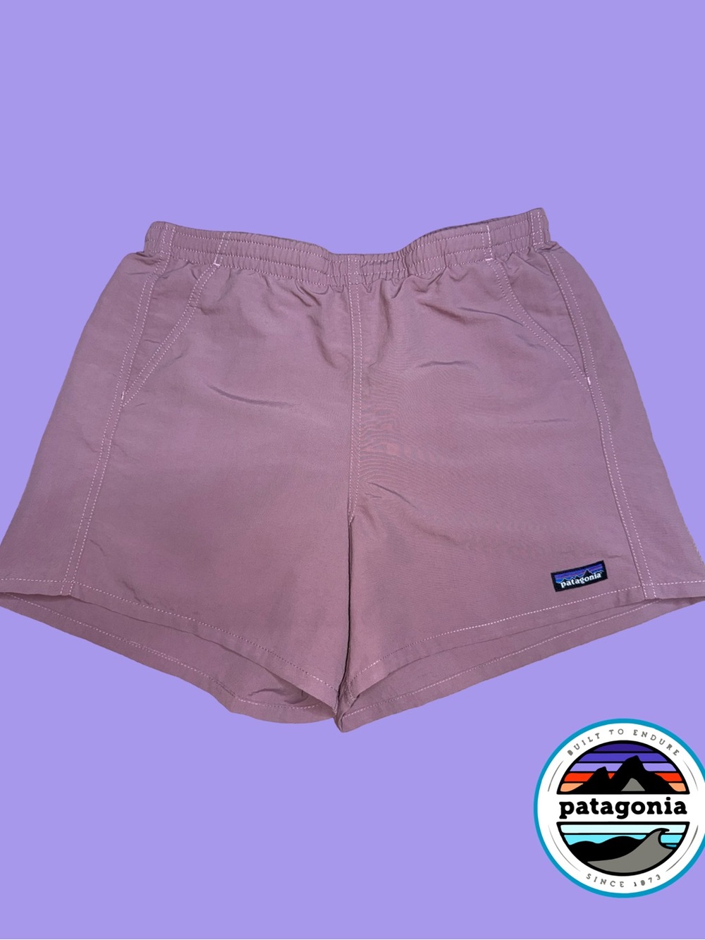 Patagonia Women's Dusty Purple Elastic Waist Shorts